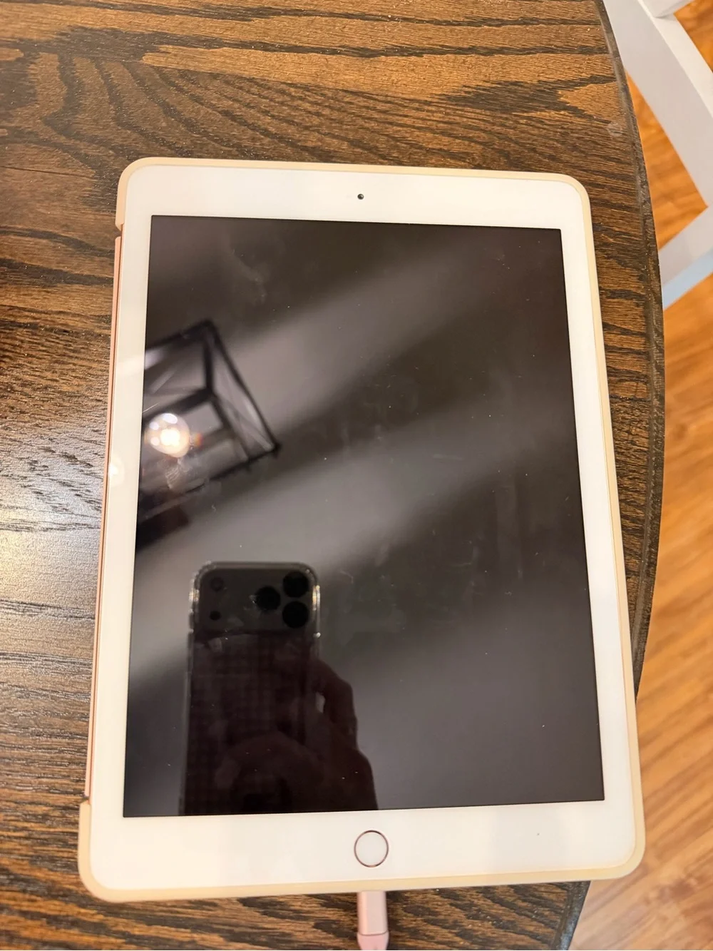 Apple iPad in White and rose gold back